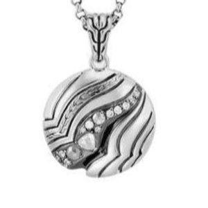 John Hardy Lahar Silver White Diamond set
